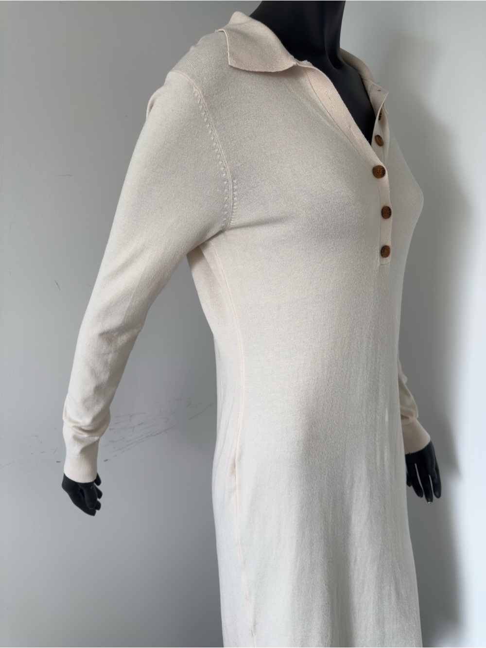 131. 525 America Cream Polo-Style Midi Dress - Picture 9 of 10